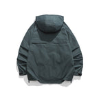 Unisex Boxy-Utility-Hooded Jacket with Multiple Pockets, Adjustable Hem and Windproof Shell Fashion Glam