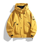 Men's Technical Oversized Field Jacket with water-repellent membrane, utility rings, and concealed snap button placket Fashion Glam