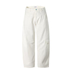 Unisex Wide Utility Cargo Pants made of sturdy cotton denim with a high waist and flap pockets Fashion Glam