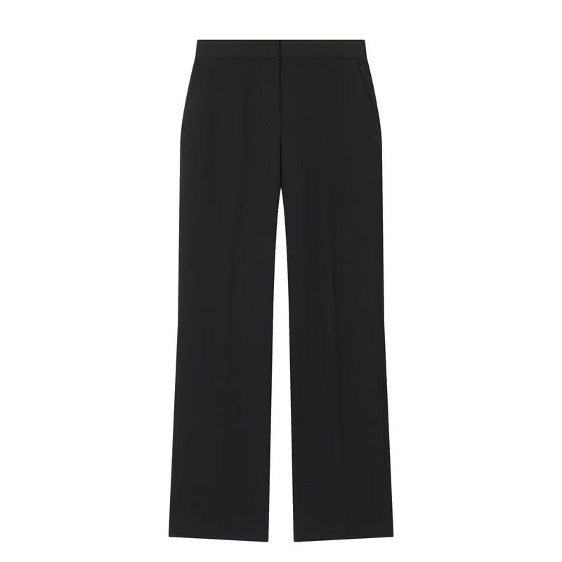 Women's elegant high-waisted wide-leg suit pants with crease Fashion Glam