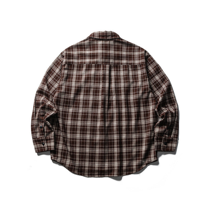 Men's Boxy Check Work Shirt made of soft flannel with double breast pockets Fashion Glam