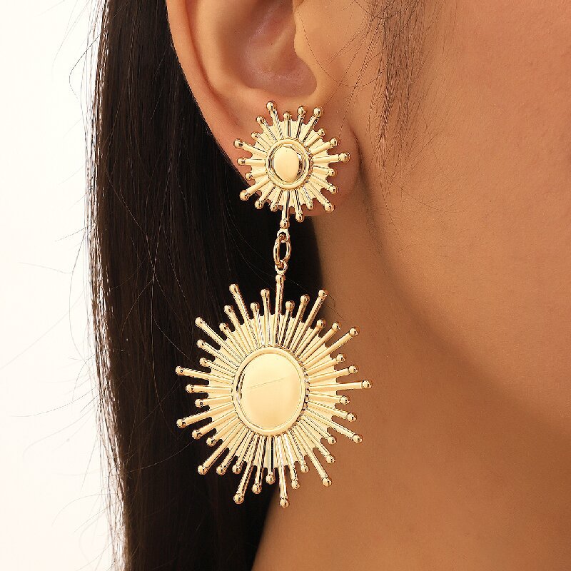 Women's Hanging Earrings in Modern Radiant Design Fashion Glam