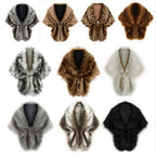 Women's elegant faux fur shoulder stole in capelet cut Fashion Glam
