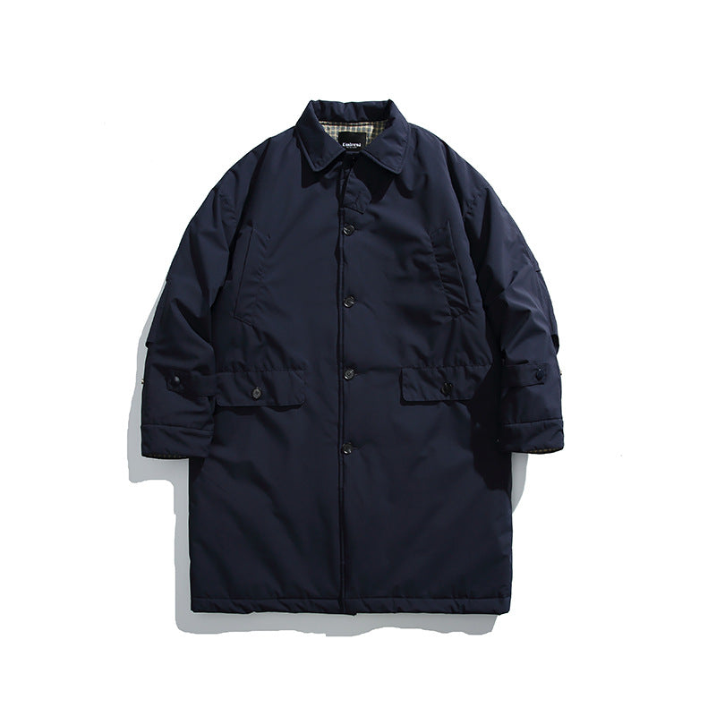 Men's Padded Coat with Shirt Collar and Thermal Lining Fashion Glam