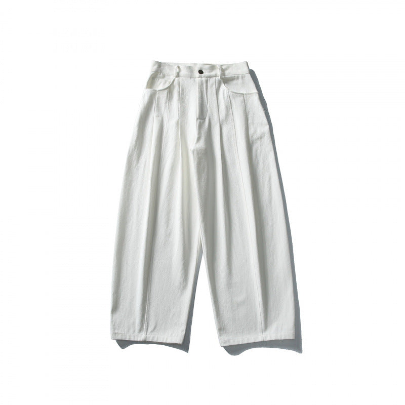 Women wide high-waisted culottes with pleats and side pockets Fashion Glam