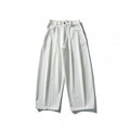 Women wide high-waisted culottes with pleats and side pockets Fashion Glam