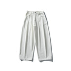 Women wide high-waisted culottes with pleats and side pockets Fashion Glam