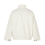 Unisex short jacket in boxy cut with stand-up collar, patch pockets, and elastic hem Fashion Glam