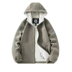 Women's Hooded Fleece Jacket with Teddy Lining and Full Zip Fashion Glam