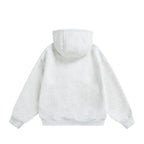 Unisex Boxy Hoodie Jacket with Two-Way Zipper and Geometric Seam Details Fashion Glam