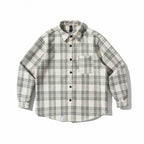 Unisex Boxy Checked Flannel Overshirt with Soft Nap and Chest Pocket Fashion Glam