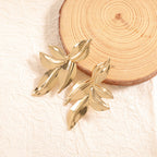 Women’s earrings with elegant leaf design Fashion Glam