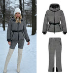 Women's Patterned Stretch Jogging Pants with Flared Leg, Elastic Drawstring Waistband and Zipper Pockets Fashion Glam