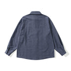 Unisex Oversize shirt made of structured wool blend with check pattern and decorative chest pocket Fashion Glam