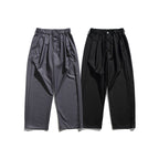 Men's wide pleated pants with elastic drawstring waistband and cropped cut Fashion Glam