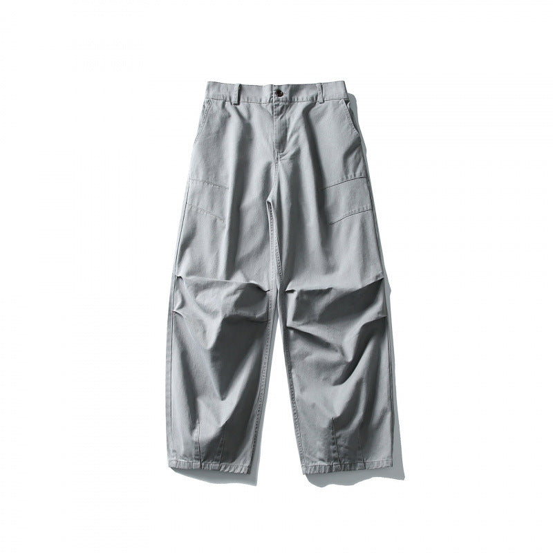 Unisex Wide Utility Cargo Pants in Relaxed Fit with Knee Darts and Elastic Hem Fashion Glam