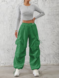 Women’s cargo pants with elastic waistband and practical side pockets Fashion Glam