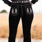 Women's high-waisted bootcut jeans in Western style with sculpting fit Fashion Glam