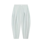 Women's High-Waisted Pleated Harem Pants with Tucks and Tapered Leg Fashion Glam