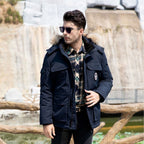 Men's insulated field parka with detachable faux fur collar and multiple pockets Fashion Glam