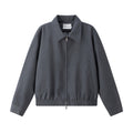 Unisex Lightweight Transition Blouson Jacket with Shirt Collar, Two-Way Zipper and Elastic Hem Fashion Glam