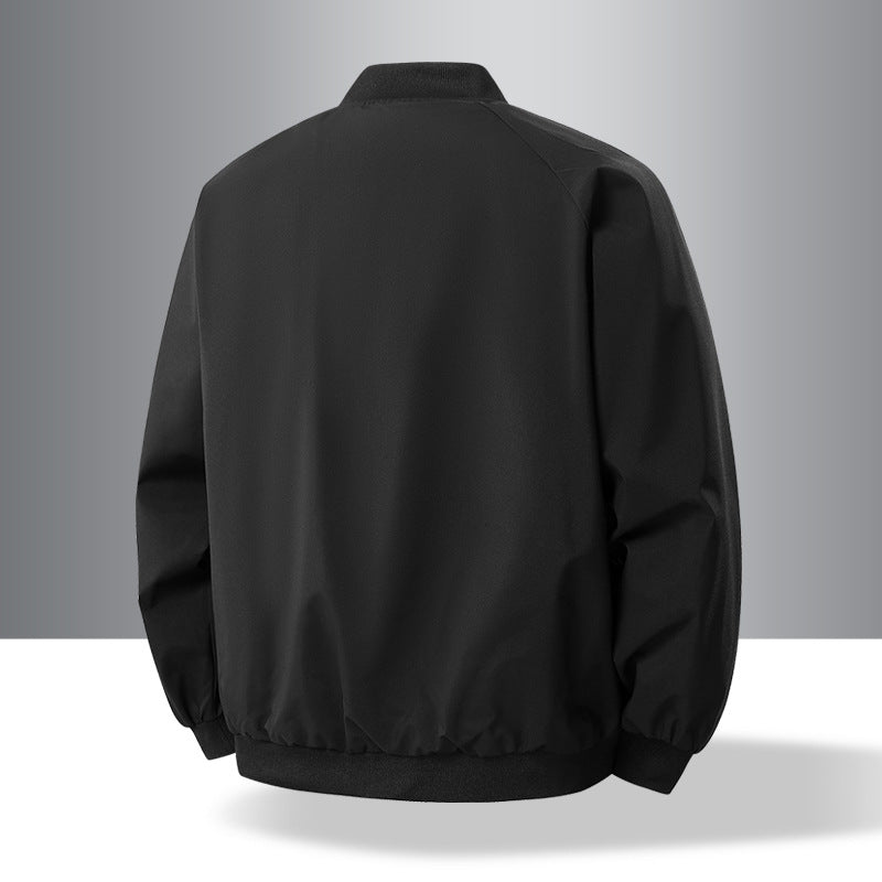 Men's lightweight urban military bomber jacket with elastic waistband, zipper, and side pockets Fashion Glam