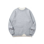 Unisex fine knit sweater with raglan seam and triangular hem adornment Fashion Glam