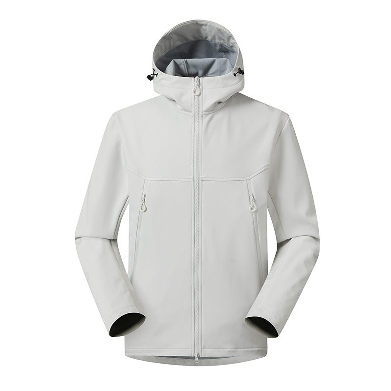Men's Minimalistic Softshell Hoodie with breathable membrane, concealed zipper pockets, and ergonomic cut Fashion Glam