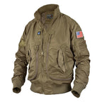 Men's Flight Bomber Jacket with Utility Pockets, Arm Pocket and Ribbed Hem Fashion Glam