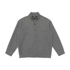 Unisex Boxy Knit Cardigan with Stand-Up Collar and Full Button Placket Fashion Glam