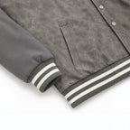 Men's varsity bomber jacket in college style made of faux leather with appliqués Fashion Glam