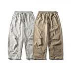 Unisex Wide Cropped Pants with Drawstring, Elastic Waistband and Distinctive Seam Panels Fashion Glam