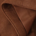Women's Cropped Suede Jacket with Shirt Collar, Full Metal Zipper and Zipper Pockets Fashion Glam