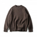 Unisex Coarse Knitted Round Neck Sweater in Oversized Boxy Cut with Raglan Sleeves Fashion Glam