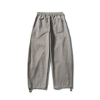 Unisex Wide Cropped Cargo Pants with Drawstring Waistband, Multifunctional Flap Pockets, and Adjustable Leg Straps Fashion Glam