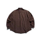 Men's Oversized Checkered Button-Down Shirt with Chest Pocket and Rounded Hem Fashion Glam