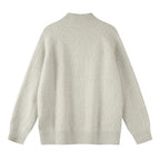 Unisex Structured Half-Zip Knit Sweater with Henley Button Placket and Raglan Sleeves Fashion Glam