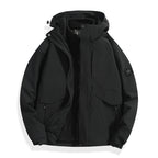 Men's Lightweight Softshell Rain Jacket with Detachable Fleece Lining, Sealed Seams and Multifunctional Pockets Fashion Glam