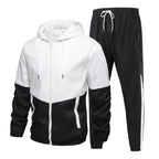 Men's Two-Piece Tracksuit Set with Hoodie and Elastic Jogging Pants Fashion Glam