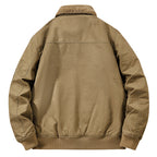 Men's teddy-lined pilot bomber jacket with sherpa lining and arm pocket Fashion Glam