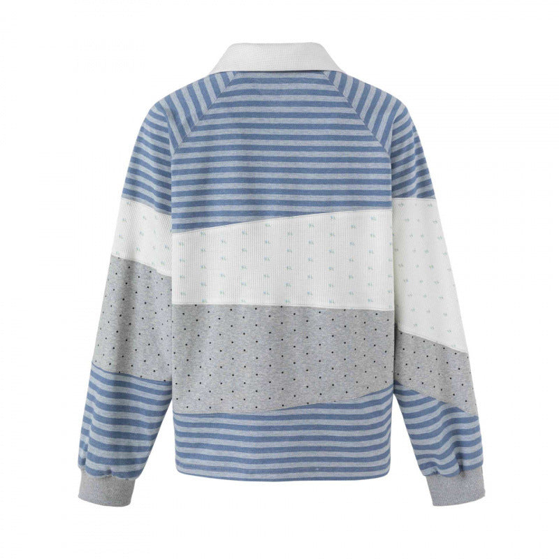 Unisex Casual Rugby Polo in Colorblock Knit with Structure and Oversize Cut Fashion Glam