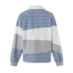 Unisex Casual Rugby Polo in Colorblock Knit with Structure and Oversize Cut Fashion Glam