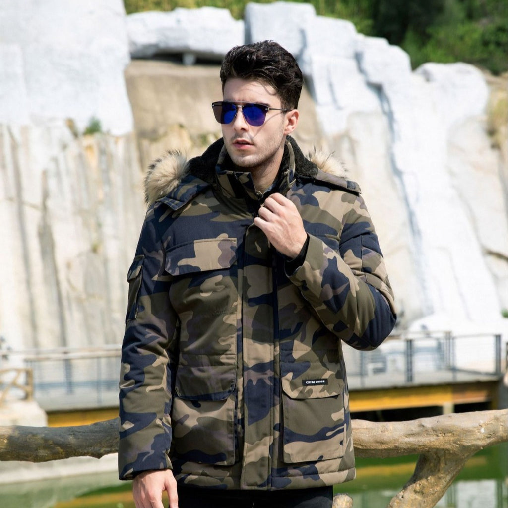 Men's insulated field parka with detachable faux fur collar and multiple pockets Fashion Glam