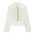 Ladies short blazer in hussar style with cord loops and brass buttons Fashion Glam