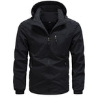 Men's Breathable Ultralight Wind and Rain Jacket with Mesh Lining and Concealed Chest Pocket Fashion Glam