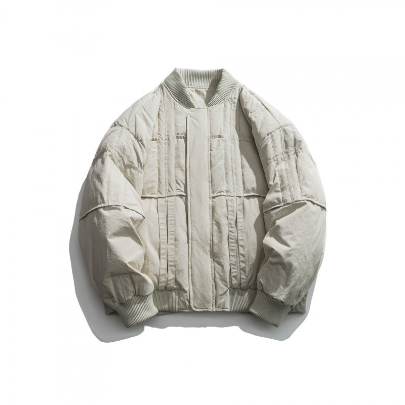 Unisex Boxy padded bomber jacket with ribbed cuffs and boxy silhouette Fashion Glam