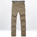 Men's Technical Trekking Cargo Pants with Pre-shaped Knees and Integrated Belt Solution Fashion Glam