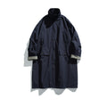 Men's oversized waterproof trench coat with stand collar and checked lining Fashion Glam