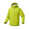 Men's softshell hooded sweatshirt jacket with stretch windbreak, ergonomic cut and chest zipper Fashion Glam