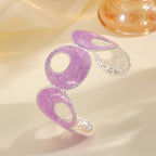Women Open Bangle with artistic, multicolored design Fashion Glam
